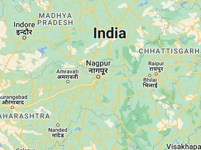 Map showing location of Kāmthi (21.23333, 79.2)