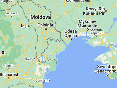 Map showing location of Kamyshevka Vtoraya (46.23333, 29.83333)