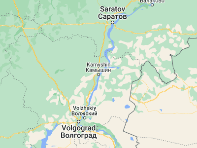 Map showing location of Kamyshin (50.09833, 45.41601)