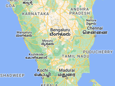Map showing location of Kanakapura (12.55, 77.41667)
