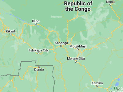 Map showing location of Kananga (-5.89624, 22.41659)