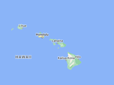 Map showing location of Kā‘anapali (20.93167, -156.69722)