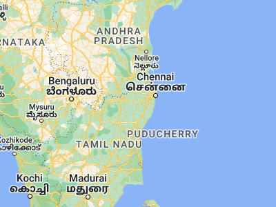 Map showing location of Kānchipuram (12.83515, 79.70006)