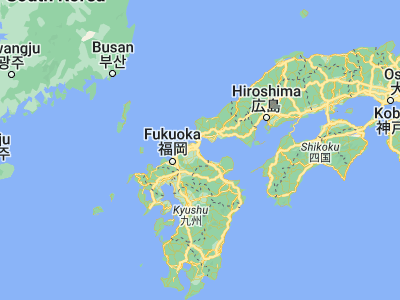 Map showing location of Kanda (33.78333, 130.98333)