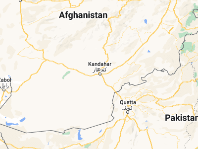 Map showing location of Kandahār (31.61332, 65.71013)
