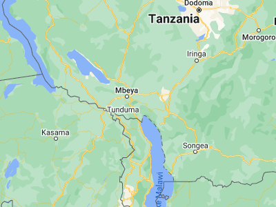 Map showing location of Kandete (-9.15, 33.8)