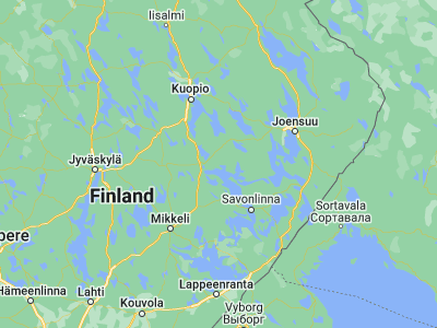 Map showing location of Kangaslampi (62.29563, 28.25289)