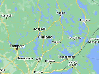 Map showing location of Kangasniemi (61.99357, 26.64785)