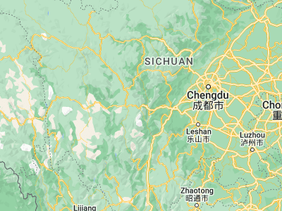 Map showing location of Kangding (30.05127, 101.96033)