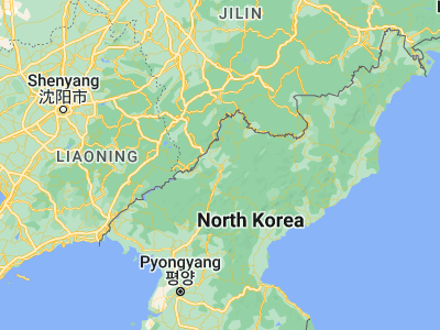 Map showing location of Kanggye-si (40.96946, 126.58523)
