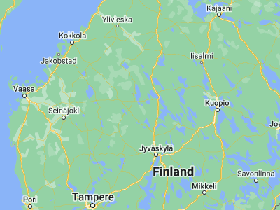 Map showing location of Kannonkoski (62.96667, 25.25)