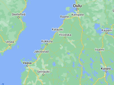 Map showing location of Kannus (63.9, 23.9)