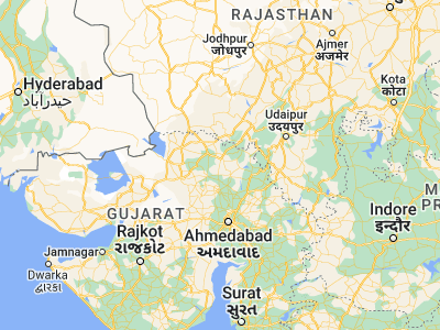 Map showing location of Kanodar (24.08928, 72.39372)