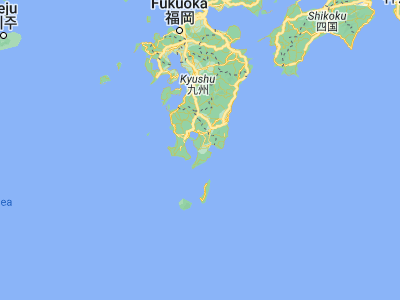 Map showing location of Kanoya (31.38333, 130.85)