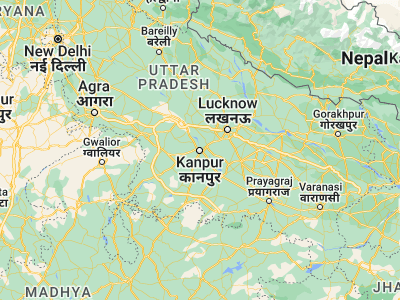 Map showing location of Kānpur (26.4478, 80.34627)