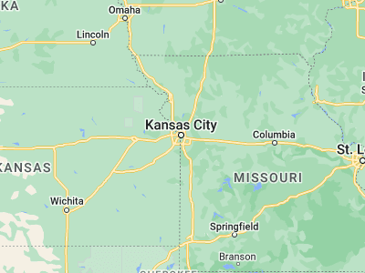 Map showing location of Kansas City (39.09973, -94.57857)