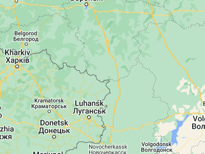 Map showing location of Kantemirovka (49.70887, 39.85922)