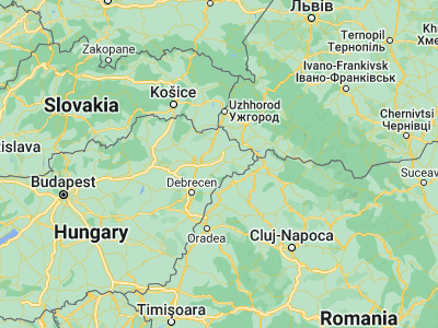 Map showing location of Kántorjánosi (47.93333, 22.15)