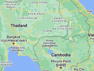 Map showing location of Kap Choeng (14.47486, 103.59439)