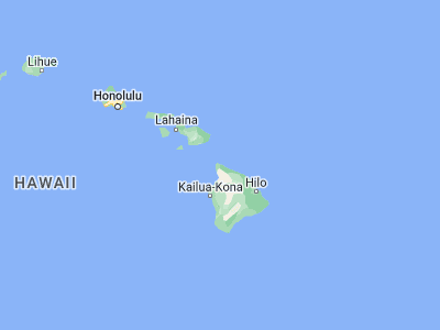Map showing location of Kapaau (20.23389, -155.80194)