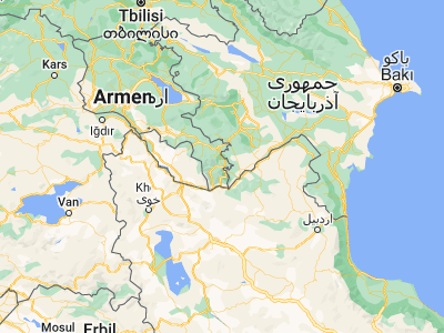 Map showing location of Kapan (39.20754, 46.40576)