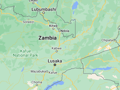 Map showing location of Kapiri Mposhi (-13.97147, 28.66985)