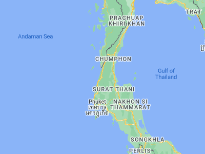 Map showing location of Kapoe (9.58522, 98.59611)