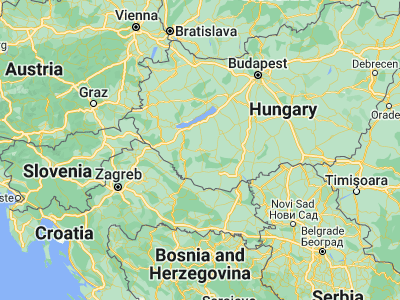 Map showing location of Kaposvár (46.36667, 17.8)
