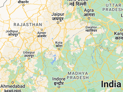 Map showing location of Kāpren (25.40529, 76.07431)