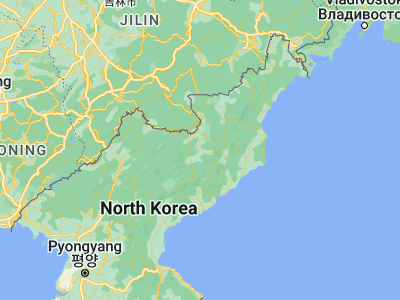 Map showing location of Kapsan-ŭp (41.09028, 128.29333)