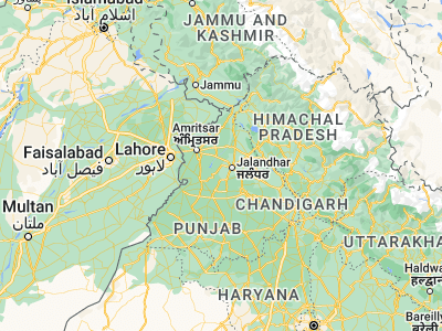 Map showing location of Kapūrthala (31.38011, 75.38105)