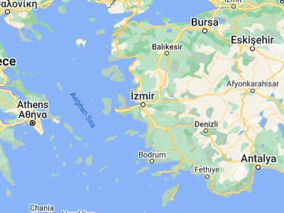 Map showing location of Karabağlar (38.37396, 27.1352)