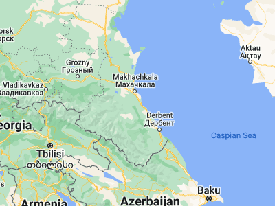 Map showing location of Karabudakhkent (42.7087, 47.56735)