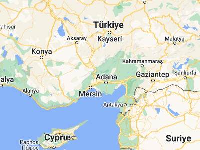 Map showing location of Karaisalı (37.25667, 35.05889)