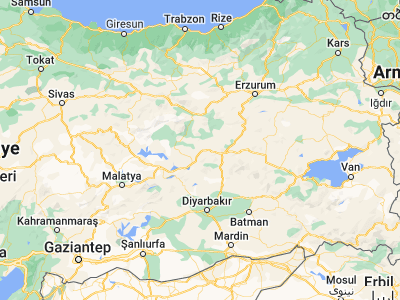 Map showing location of Karakoçan (38.95583, 40.03861)