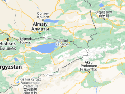 Map showing location of Karakol (42.49068, 78.39362)