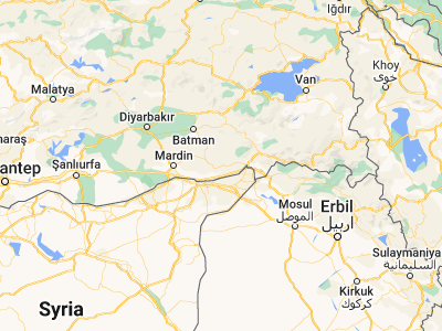 Map showing location of Karalar (37.29917, 41.6725)
