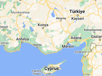 Map showing location of Karaman (37.18111, 33.215)