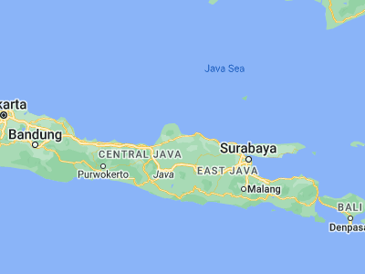 Map showing location of Karang (-6.7335, 111.1589)