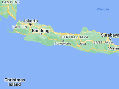 Map showing location of Karangbadar Kidul (-7.70556, 109.03083)