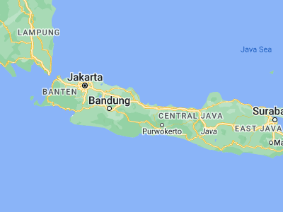 Map showing location of Karangsembung (-6.8487, 108.6422)