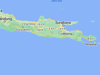 Map showing location of Karangturi (-8.2776, 111.5811)