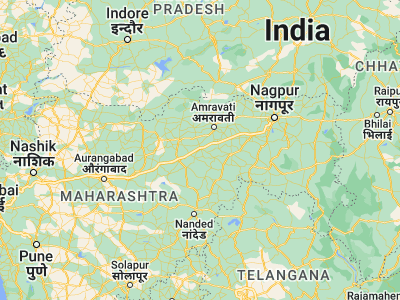 Map showing location of Kāranja (20.48333, 77.48333)