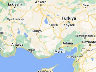Map showing location of Karapınar (37.71596, 33.55064)