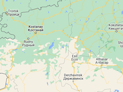 Map showing location of Karasu (52.65995, 65.48421)