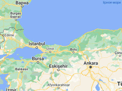 Map showing location of Karasu (41.10442, 30.69664)