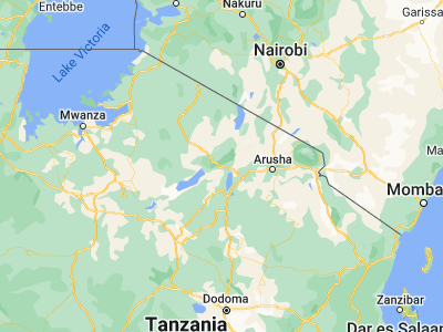 Map showing location of Karatu (-3.33333, 35.66667)