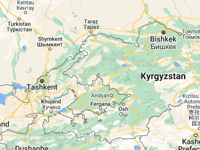 Map showing location of Karavan (41.49399, 71.75826)