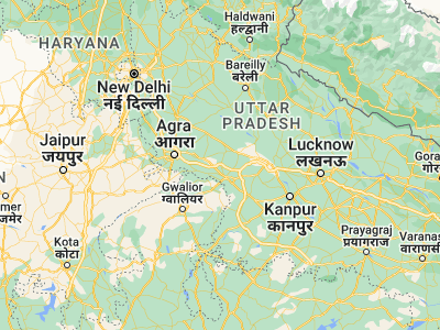 Map showing location of Karhal (27.00087, 78.93856)