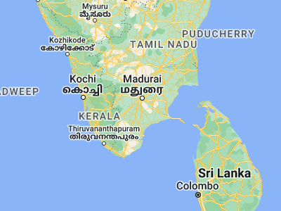 Map showing location of Kariapatti (9.67505, 78.09992)